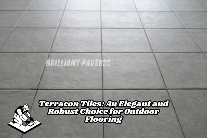 Elegant Terracon Tiles installed by Brilliant Paverss in Coimbatore, offering a robust and stylish outdoor flooring solution