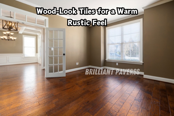 Wood-look DESIGNER TILES giving a warm rustic feel with stylish by Brilliant Paverss in Coimbatore homes