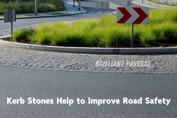 Kerb stones installed by Brilliant Paverss in Coimbatore to enhance road safety, improve boundary definition