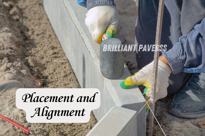 Professional kerb stone placement and alignment by Brilliant Paverss in Coimbatore, ensuring precision, durability