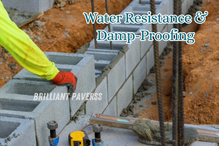 Fly ash bricks installation ensuring strong water resistance and damp-proofing by Brilliant Paverss in Coimbatore