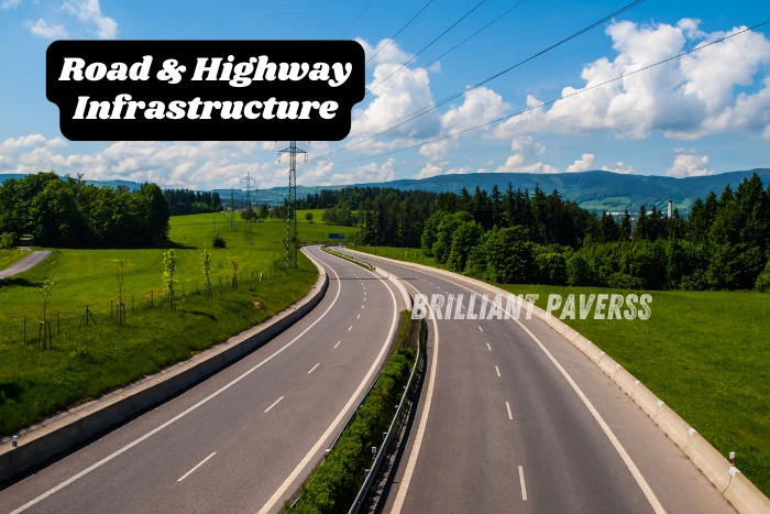 Smooth road and highway infrastructure built using high-quality kerb stones and paver materials by Brilliant Paverss in Coimbatore